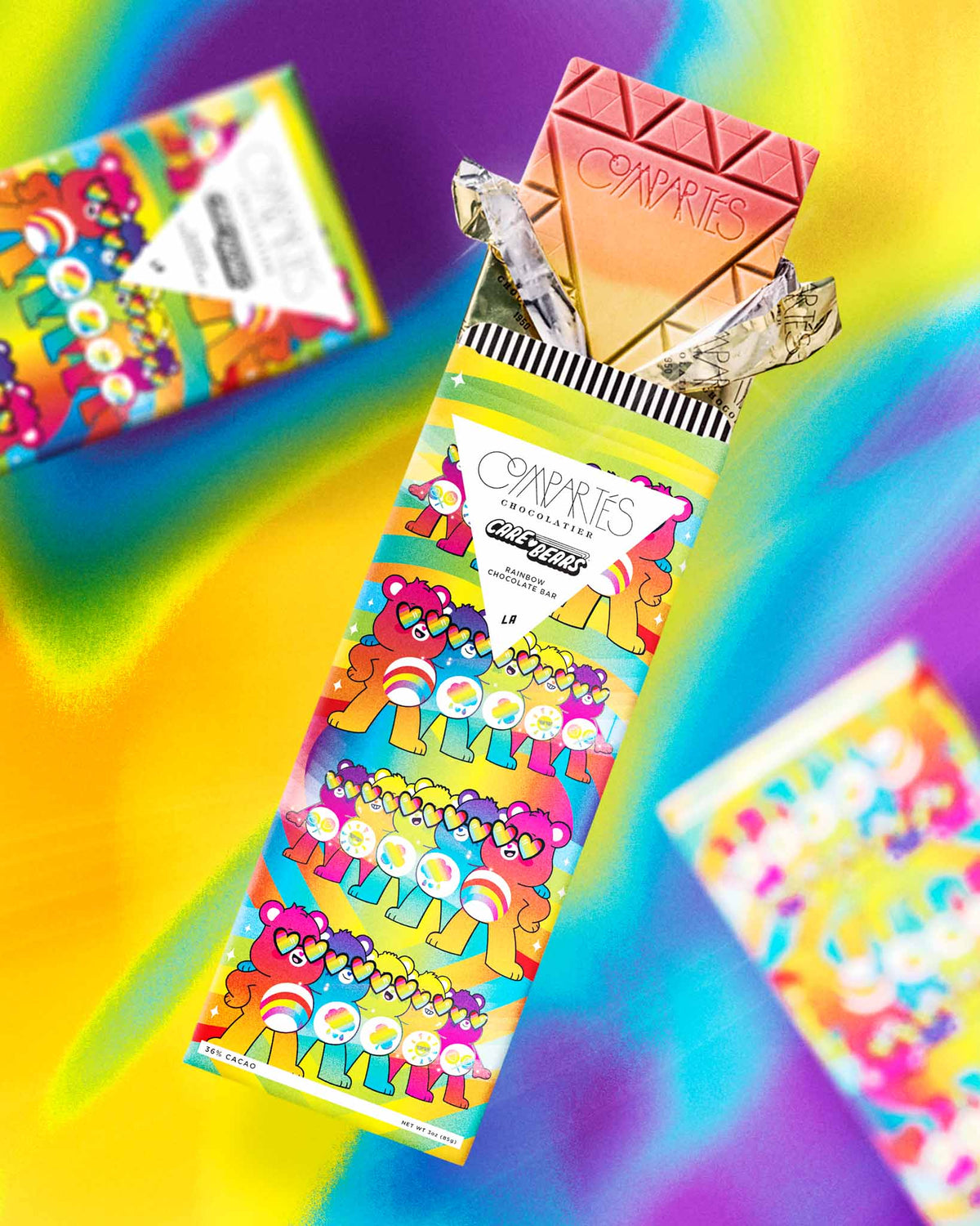 Compartes Chocolatier Gourmet Chocolate Gifts - Rainbow Chocolate Bar