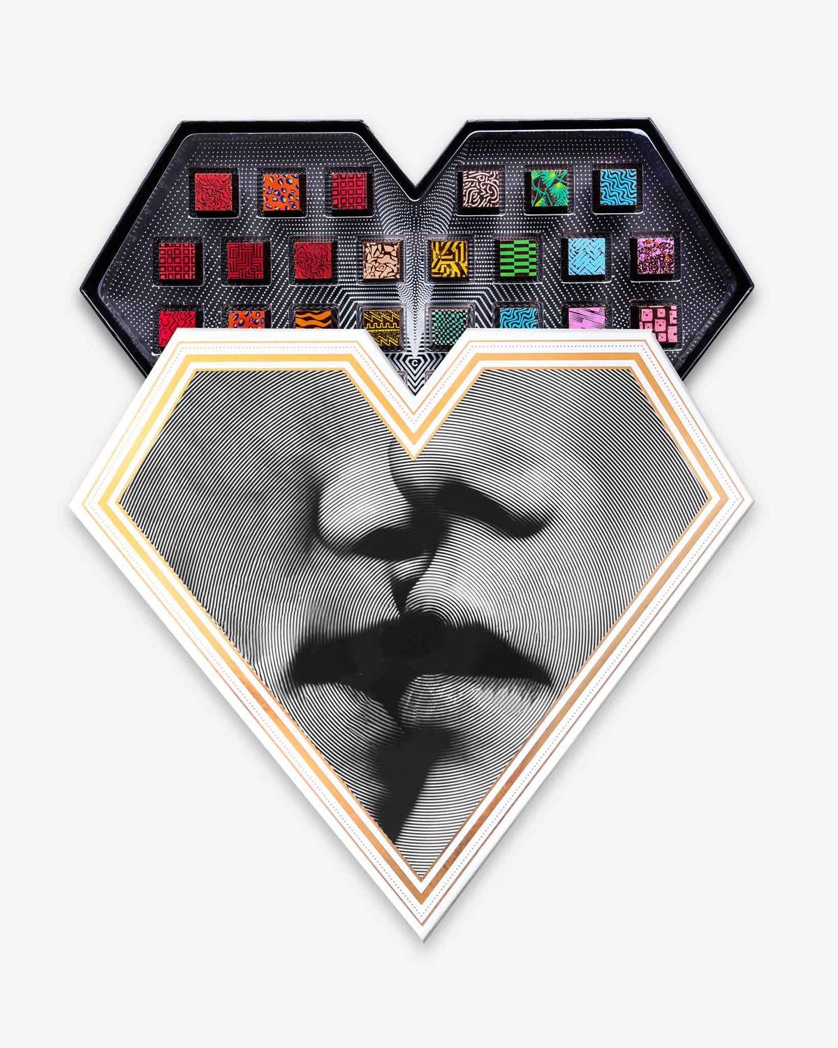 Luxury Chocolate Gifts by Compartes - Valentines Heart Shaped Chocolate Truffle Box