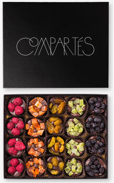 fruit clusters vegan chocolate gift box - Compartés